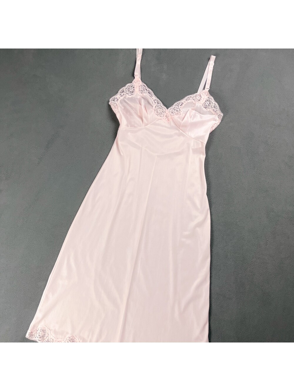 Vintage Pink Nylon and Lace Dress Slip